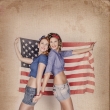 PIN-UP girls: Silvie Mikloov a Kateina Mikloov, make-up, vlasy: vizistka Eva Ceralov, Pin-Up a retro foto Praha, Pin-Up fotografka Nikol Obrov