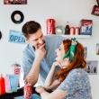 Pin-Up t�hotensk� focen� retro foto pin-up fotografie Praha Nikol Obrov� fotografka