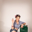 pin-up retro fotografie Praha fotografka Nikol Obrov�, viz�istka Eva Ceralov� pin-up foto
