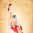 pin-up retro fotografie Praha fotografka Nikol Obrov�, viz�istka Eva Ceralov� pin-up foto